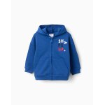 Gilet en coton avec capuche bleu