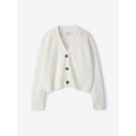 Gilet court fille �cru