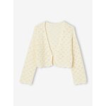Gilet en crochet fille cru