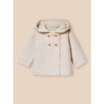 Gilet doubl� b�b� en coton et laine ecru
