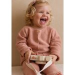 Gilet enfant en tricot manouk rose