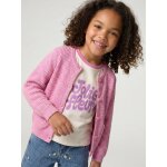 Gilet fille boutonn� lilas