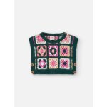 Gilet fille � carreaux vert