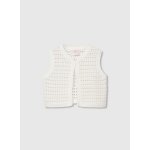 Gilet fille coton blanc
