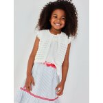 Gilet fille coton blanc