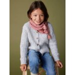 Gilet fille loose maille mousseuse gris chin