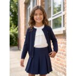 Gilet fille maille fine basics marine