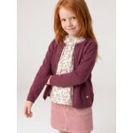 Gilet fille maille fine basics prune