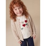 Gilet fille manches longues beige