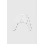 Gilet fille � manches longues blanc