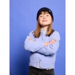 Gilet fille manches longues bleu