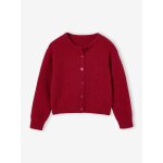 Gilet fille manches longues bordeaux