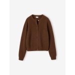 Gilet fille manches longues chocolat