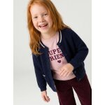 Gilet fille manches longues marine