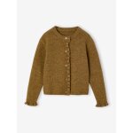 Gilet fille manches longues olive