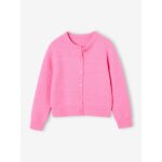 Gilet fille manches longues rose