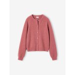 Gilet fille manches longues vieux rose
