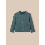 Gilet fille en molleton - coton biologique vert anglais