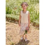 Gilet fille sans manches en maille vanille