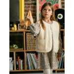 Gilet fille sans manches en sherpa vanille