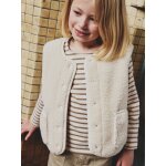 Gilet fille sans manches en sherpa vanille