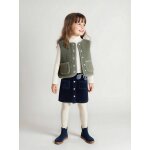 Gilet fille sans manches en sherpa vert Gilet fille sans manches en sherpa vert