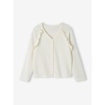 Gilet fille � volants c�r�monie �cru