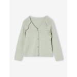 Gilet fille � volants c�r�monie vert