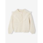 Gilet  franges fille cru