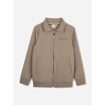 Gilet gar�on col chemise marron clair