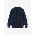 Gilet gar�on en maille perl�e marine