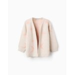 Gilet long en maille avec lurex et broderie orange clair Gilet long en maille avec lurex et broderie orange clair