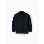 Gilet en maille bleu fonc