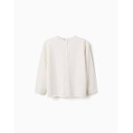 Gilet en maille � col rond blanc