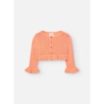Gilet en maille avec col rond et volants orange Gilet en maille avec col rond et volants orange