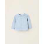 Gilet en maille en coton bleu clair