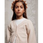 Gilet en maille avec des d�tails festonn�s beige clair