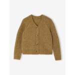 Gilet en maille mousseuse fille olive