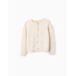 Gilet en maille avec pois en relief blanc