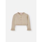 Gilet en maille uni avec fermeture  boutons beige