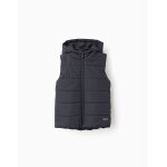 Gilet matelassé avec capuche gris foncé Gilet matelassé avec capuche gris foncé