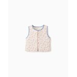 Gilet matelass floral beige clair
