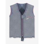 Gilet de natation vichy bleu carreaux bleu
