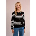 Gilet ray� noir / blanc