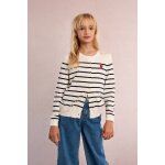 Gilet ray� offwhite / navy blue