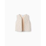 Gilet rembourr� en coton � motif vert clair