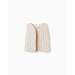 Gilet rembourr� en coton � motif vert clair