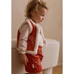 Gilet rversible enfant en velours ctel manouk orange