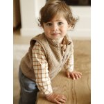 Gilet sans manches bb en sherpa taupe