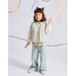 Gilet sans manches en coton avec doublure en sherpa gris clair Gilet sans manches en coton avec doublure en sherpa gris clair